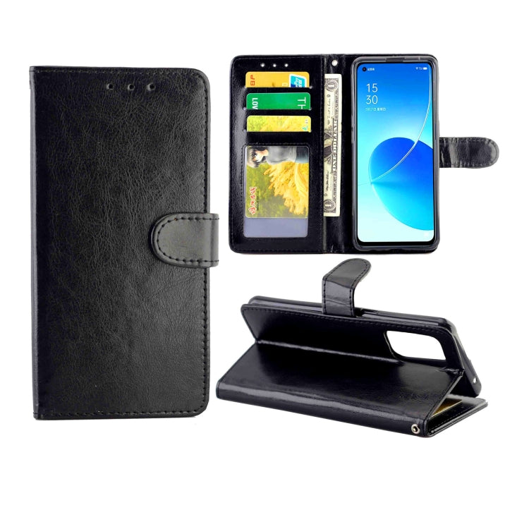 For OPPO Reno6 4G Crazy Horse Texture Leather Horizontal Flip Protective Case with Holder & Card Slots & Wallet & Photo Frame