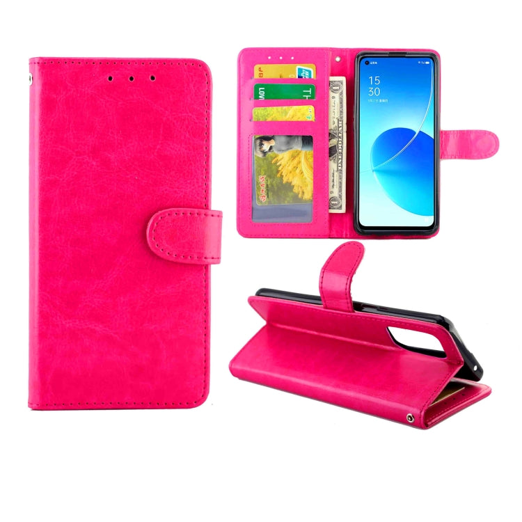 For OPPO Reno6 4G Crazy Horse Texture Leather Horizontal Flip Protective Case with Holder & Card Slots & Wallet & Photo Frame