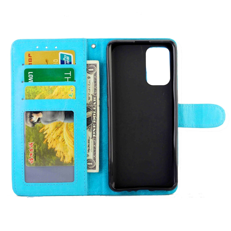 For OPPO Reno6 4G Crazy Horse Texture Leather Horizontal Flip Protective Case with Holder & Card Slots & Wallet & Photo Frame