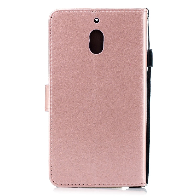 Diamond Encrusted Butterflies Love Flowers Pattern Horizontal Flip Leather Case for Nokia 2.1 , with Holder & Card Slots & Wallet & Lanyard