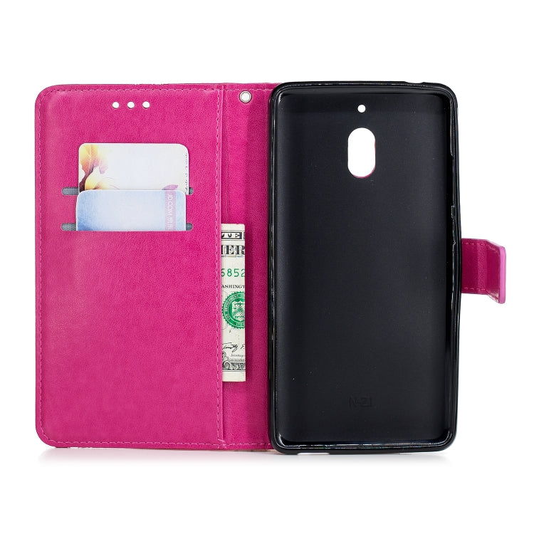 Diamond Encrusted Butterflies Love Flowers Pattern Horizontal Flip Leather Case for Nokia 2.1 , with Holder & Card Slots & Wallet & Lanyard