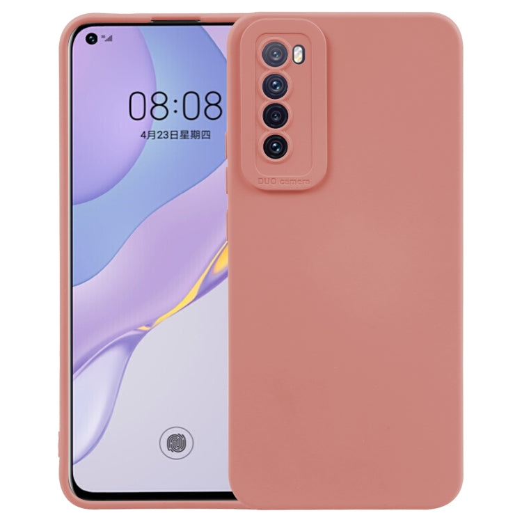 For Huawei Nova 7 5G Straight Side Liquid Silicone Phone Case