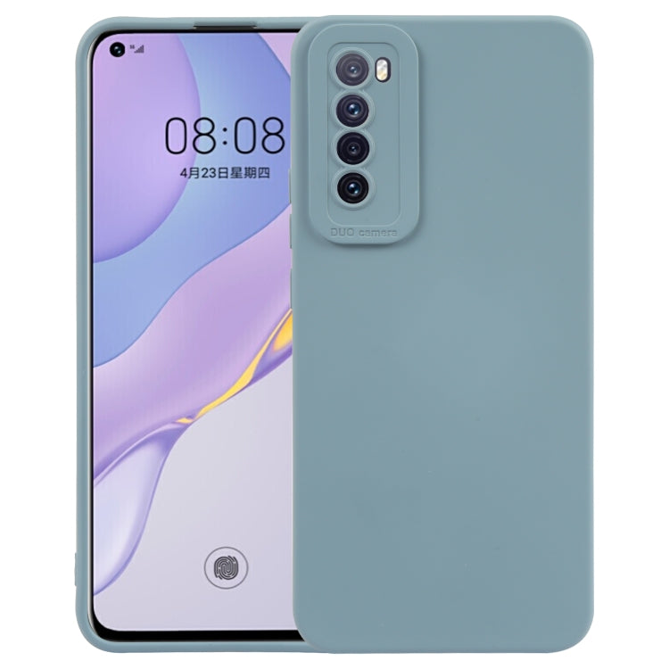 For Huawei Nova 7 5G Straight Side Liquid Silicone Phone Case
