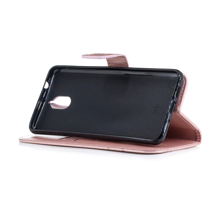 Diamond Encrusted Butterflies Love Flowers Pattern Horizontal Flip Leather Case for Nokia 3.1 , with Holder & Card Slots & Wallet & Lanyard