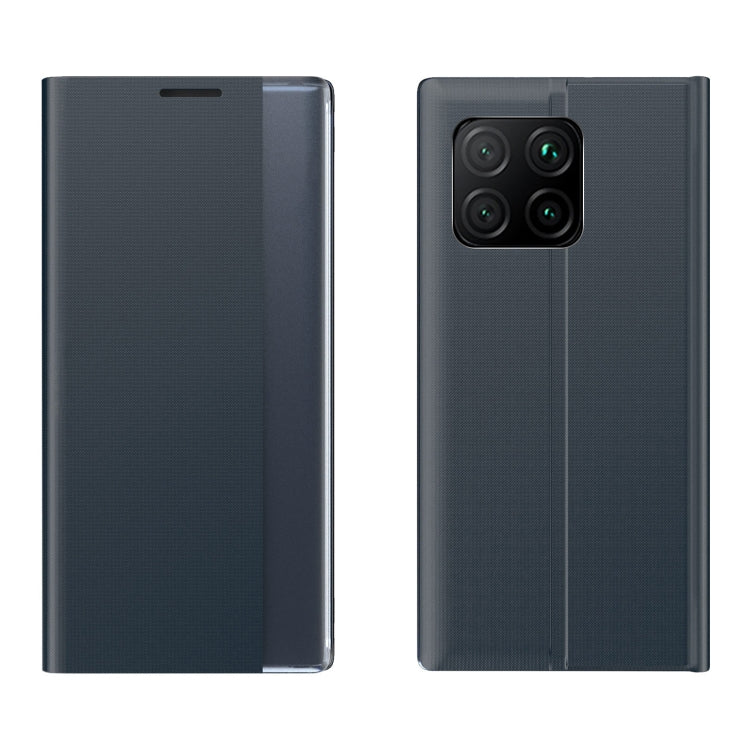 For Xiaomi Mi 11 Side Window Display Magnetic Suction Plain Grain Flip PU Leather + PC Case with Holder