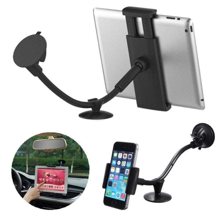 LP-3N Car Windshield Suction Mount Bracket Flexible Arm Universal Holder for 4-13 inch Smartphone / Tablet