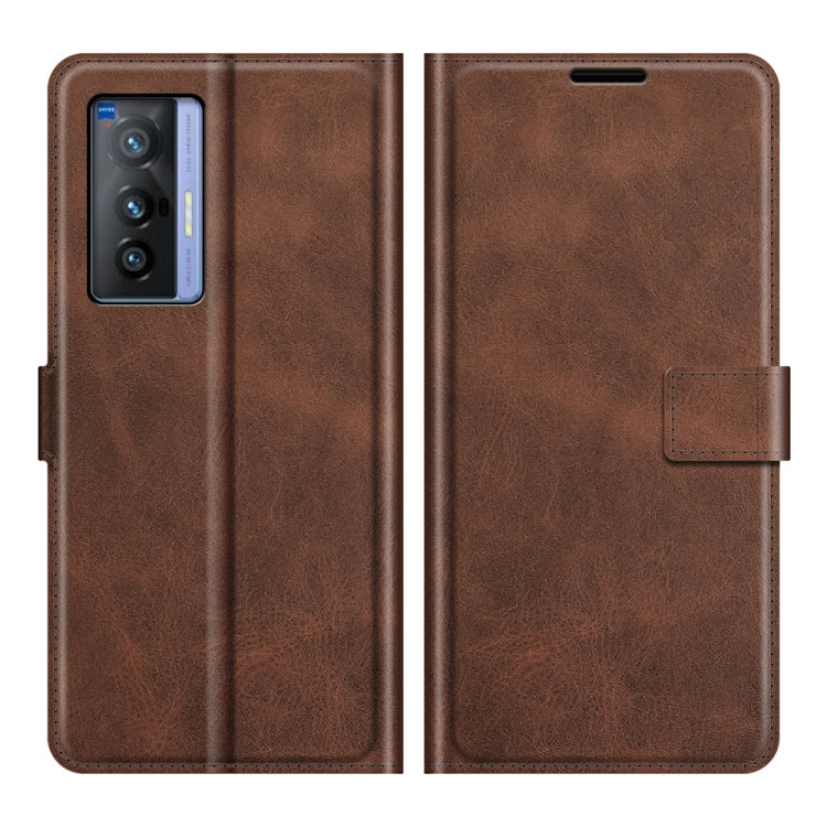 For vivo X70 Retro Calf Pattern Buckle Horizontal Flip Leather Case with Holder & Card Slots & Wallet