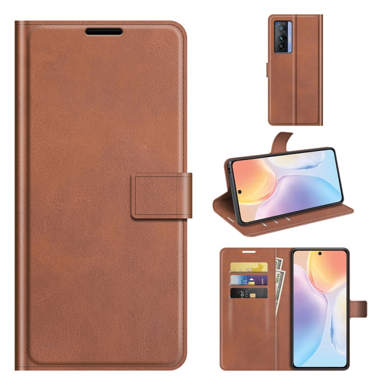 For vivo X70 Retro Calf Pattern Buckle Horizontal Flip Leather Case with Holder & Card Slots & Wallet