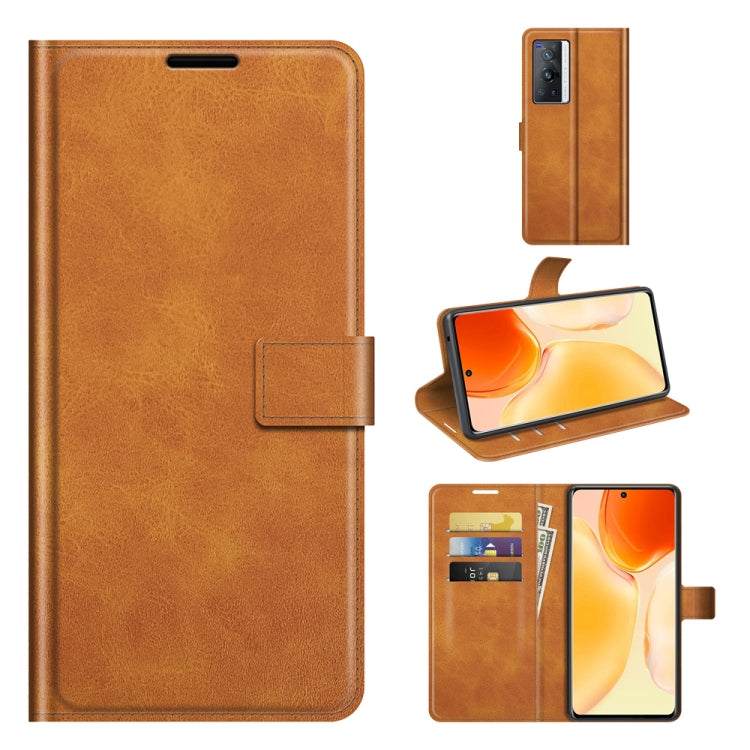 For vivo X70 Pro Retro Calf Pattern Buckle Horizontal Flip Leather Case with Holder & Card Slots & Wallet