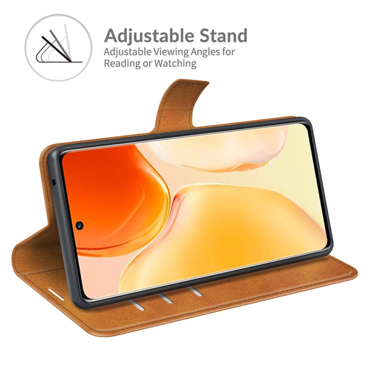 For vivo X70 Pro Retro Calf Pattern Buckle Horizontal Flip Leather Case with Holder & Card Slots & Wallet