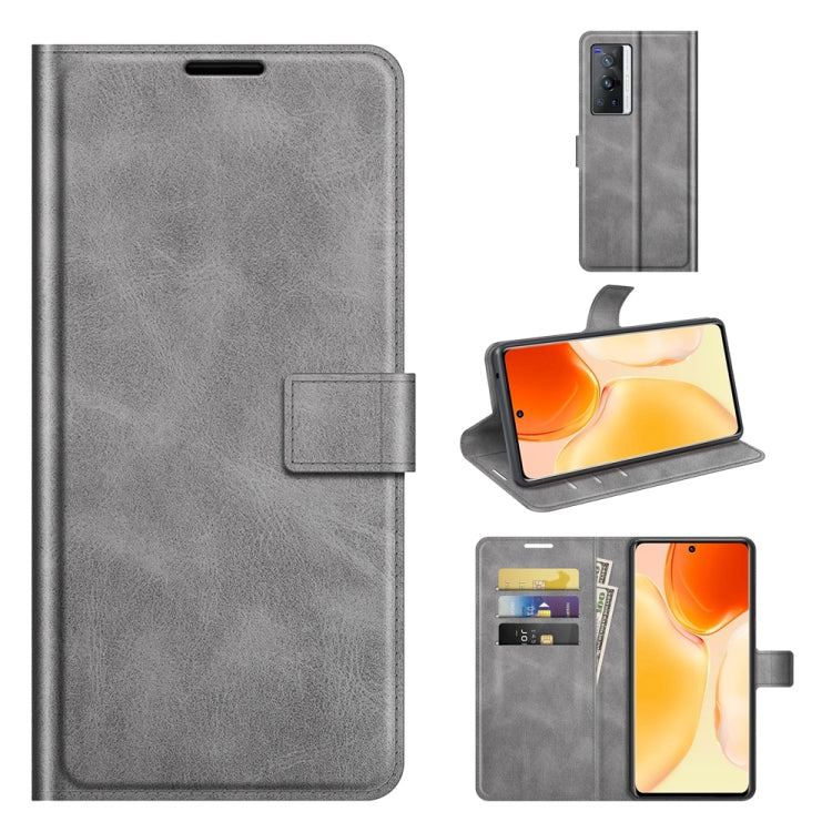 For vivo X70 Pro Retro Calf Pattern Buckle Horizontal Flip Leather Case with Holder & Card Slots & Wallet