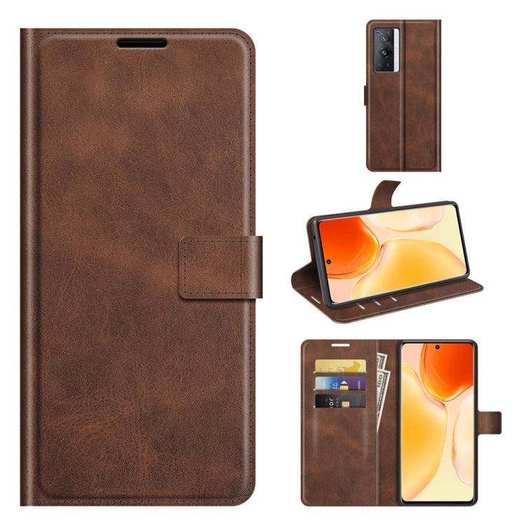 For vivo X70 Pro Retro Calf Pattern Buckle Horizontal Flip Leather Case with Holder & Card Slots & Wallet