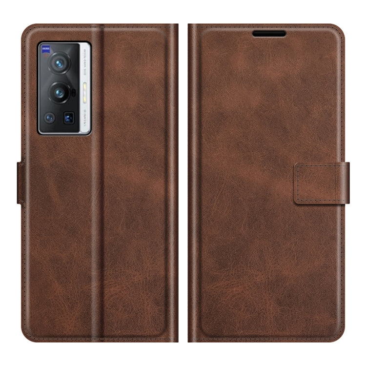 For vivo X70 Pro Retro Calf Pattern Buckle Horizontal Flip Leather Case with Holder & Card Slots & Wallet