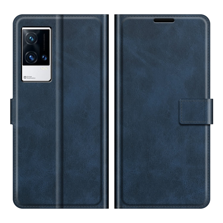 For vivo iQOO 8 Pro Retro Calf Pattern Buckle Horizontal Flip Leather Case with Holder & Card Slots & Wallet