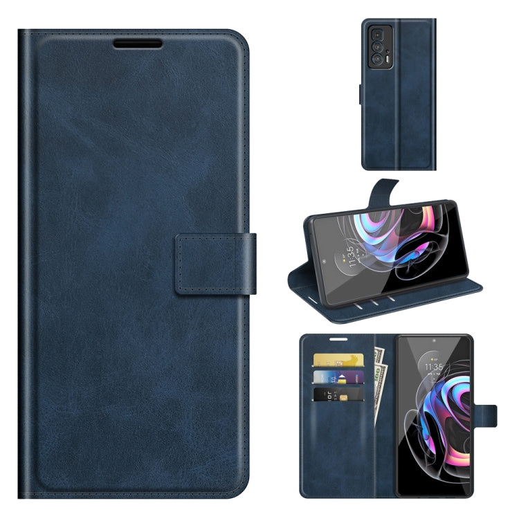 For Motorola Moto Edge 20 Pro 5G Retro Calf Pattern Buckle Horizontal Flip Leather Case with Holder & Card Slots & Wallet