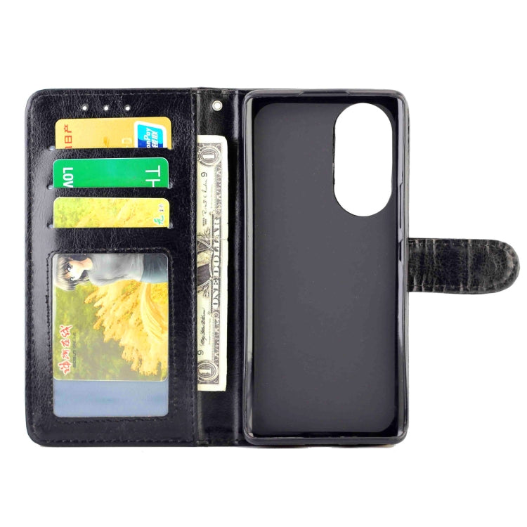 For Honor 50 Pro Crazy Horse Texture Leather Horizontal Flip Protective Case with Holder & Card Slots & Wallet & Photo Frame