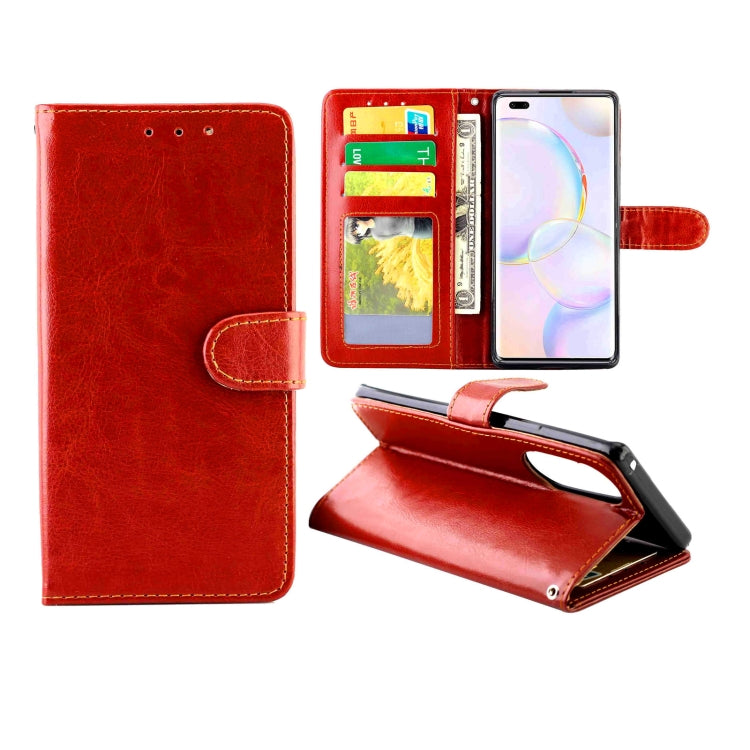 For Honor 50 Pro Crazy Horse Texture Leather Horizontal Flip Protective Case with Holder & Card Slots & Wallet & Photo Frame