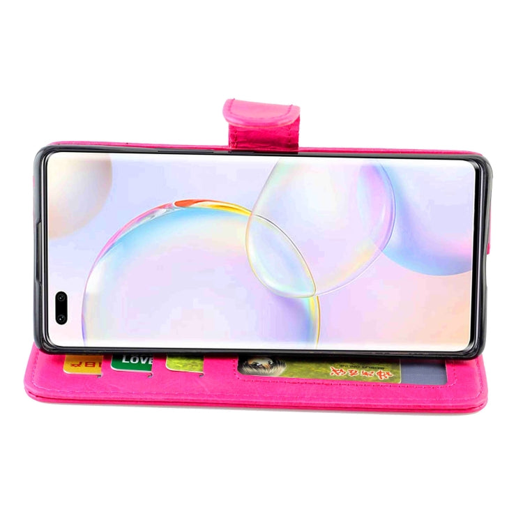 For Honor 50 Pro Crazy Horse Texture Leather Horizontal Flip Protective Case with Holder & Card Slots & Wallet & Photo Frame