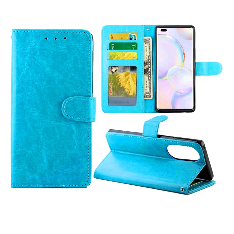 For Honor 50 Pro Crazy Horse Texture Leather Horizontal Flip Protective Case with Holder & Card Slots & Wallet & Photo Frame