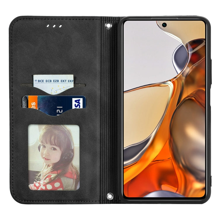 For Xiaomi Mi 11T / 11T Pro Retro Skin Feel Magnetic Horizontal Flip Leather Case with Holder & Card Slots & Wallet & Photo Frame