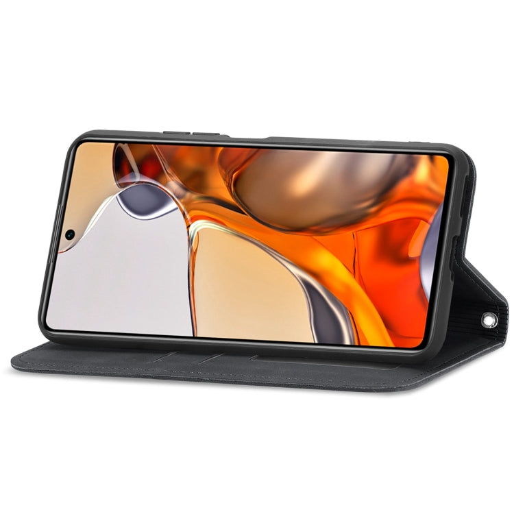 For Xiaomi Mi 11T / 11T Pro Retro Skin Feel Magnetic Horizontal Flip Leather Case with Holder & Card Slots & Wallet & Photo Frame