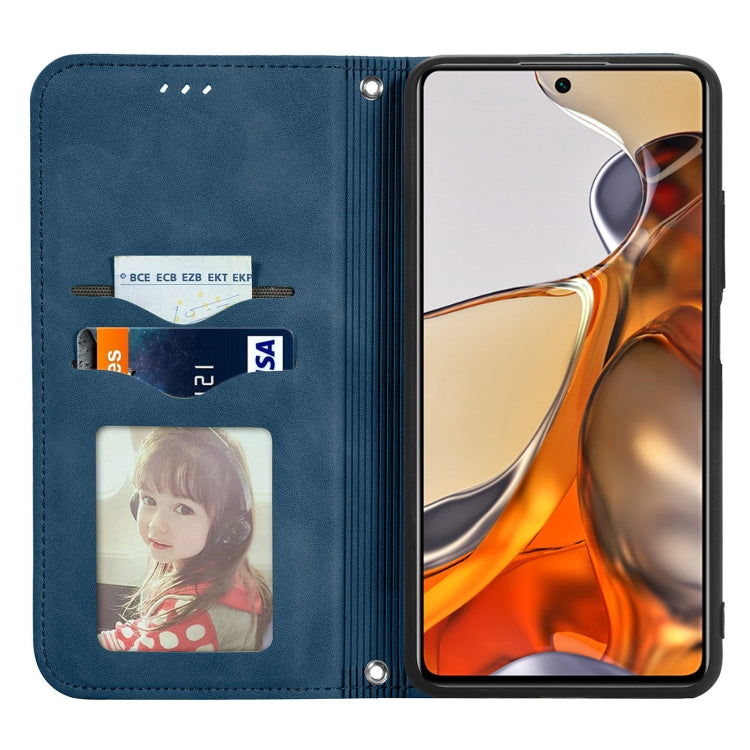 For Xiaomi Mi 11T / 11T Pro Retro Skin Feel Magnetic Horizontal Flip Leather Case with Holder & Card Slots & Wallet & Photo Frame