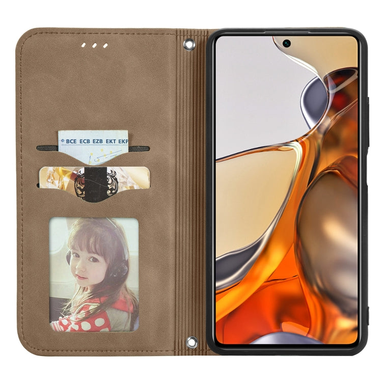For Xiaomi Mi 11T / 11T Pro Retro Skin Feel Magnetic Horizontal Flip Leather Case with Holder & Card Slots & Wallet & Photo Frame