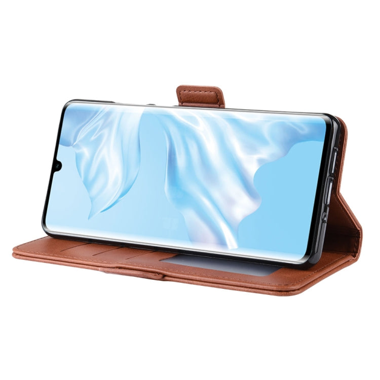 Dual-side Magnetic Buckle Horizontal Flip Leather Case for Huawei P30 Pro, with Holder & Card Slots & Wallet & Photo Frame