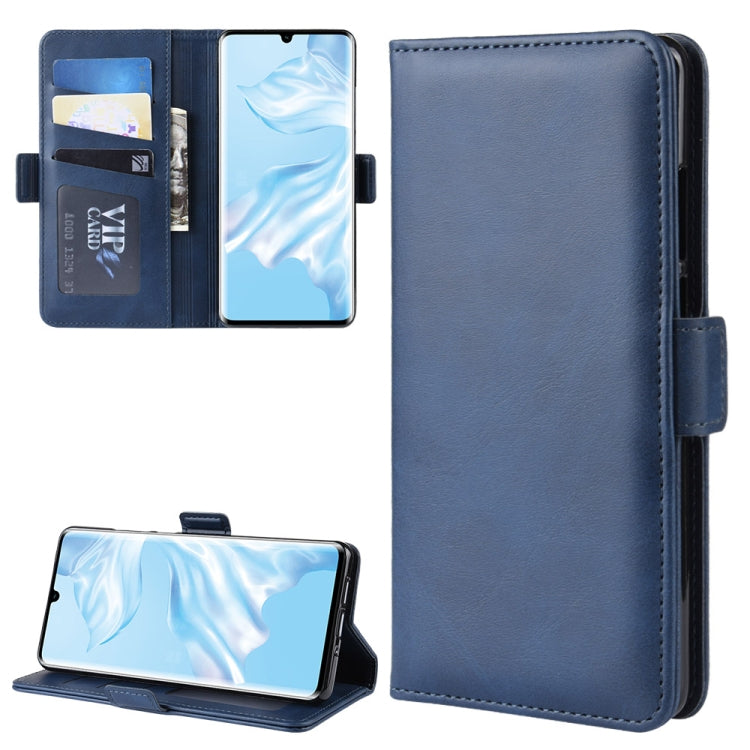 Dual-side Magnetic Buckle Horizontal Flip Leather Case for Huawei P30 Pro, with Holder & Card Slots & Wallet & Photo Frame