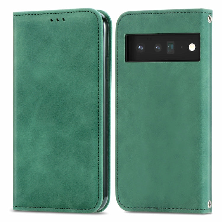 For Google Pixel 6 Pro Retro Skin Feel Business Magnetic Horizontal Flip Leather Case With Holder & Card Slots & Wallet & Photo Frame