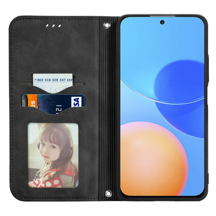 For Honor Play 5T Pro Retro Skin Feel Business Magnetic Horizontal Flip Leather Case With Holder & Card Slots & Wallet & Photo Frame