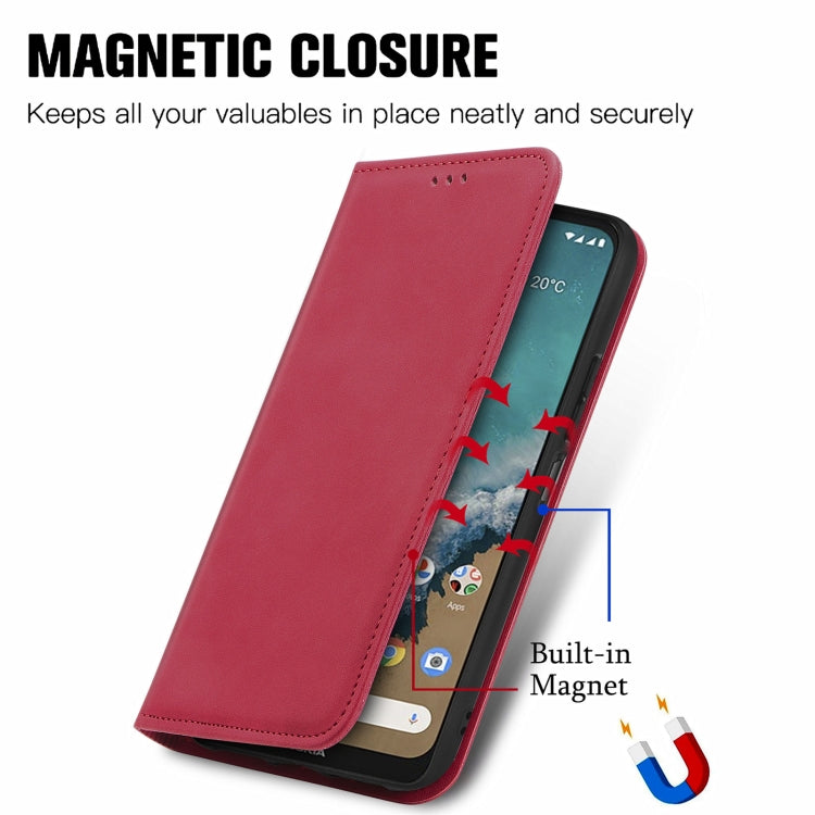 For Nokia G50 Retro Skin Feel Business Magnetic Horizontal Flip Leather Case With Holder & Card Slots & Wallet & Photo Frame