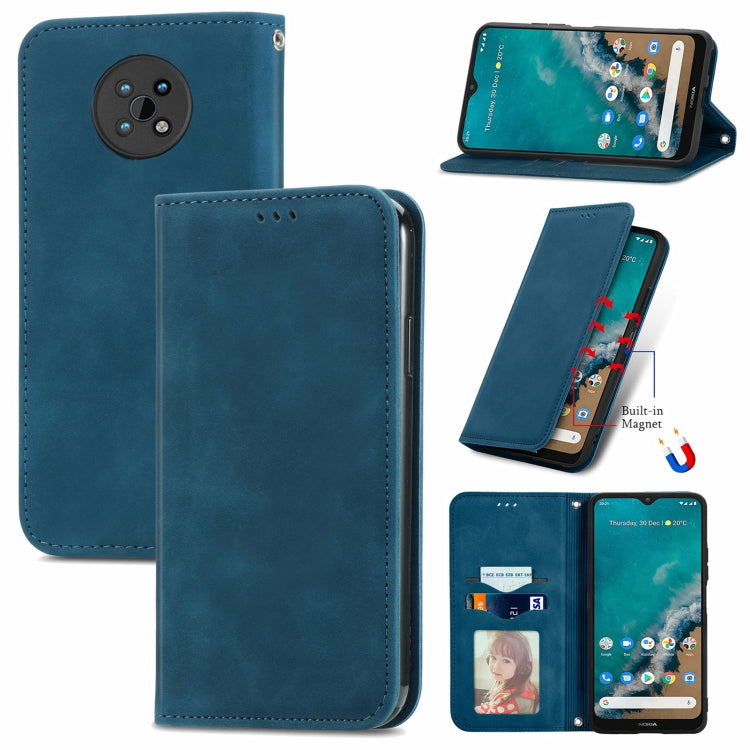 For Nokia G50 Retro Skin Feel Business Magnetic Horizontal Flip Leather Case With Holder & Card Slots & Wallet & Photo Frame