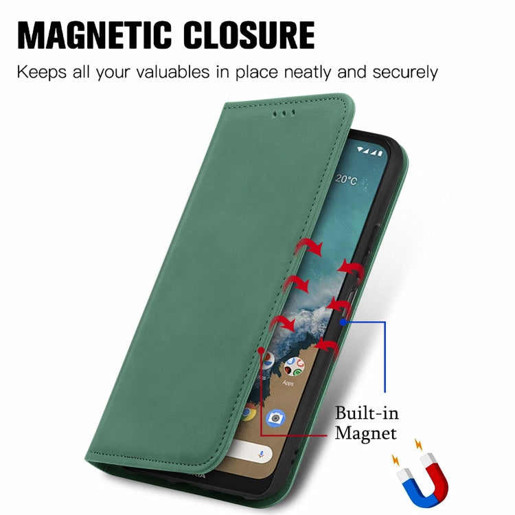 For Nokia G50 Retro Skin Feel Business Magnetic Horizontal Flip Leather Case With Holder & Card Slots & Wallet & Photo Frame