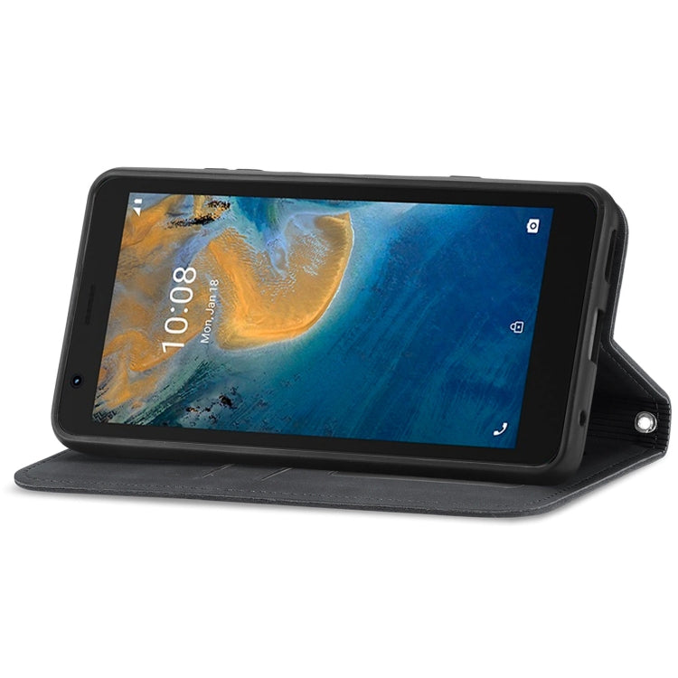 For ZTE Blade A31 Lite Retro Skin Feel Business Magnetic Horizontal Flip Leather Case With Holder & Card Slots & Wallet & Photo Frame