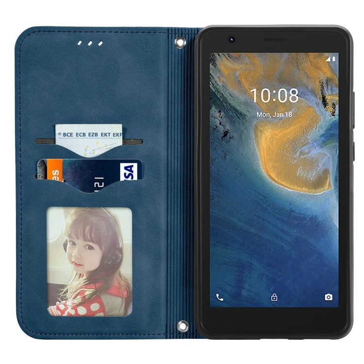For ZTE Blade A31 Lite Retro Skin Feel Business Magnetic Horizontal Flip Leather Case With Holder & Card Slots & Wallet & Photo Frame
