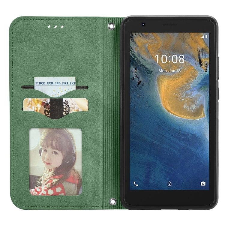 For ZTE Blade A31 Lite Retro Skin Feel Business Magnetic Horizontal Flip Leather Case With Holder & Card Slots & Wallet & Photo Frame