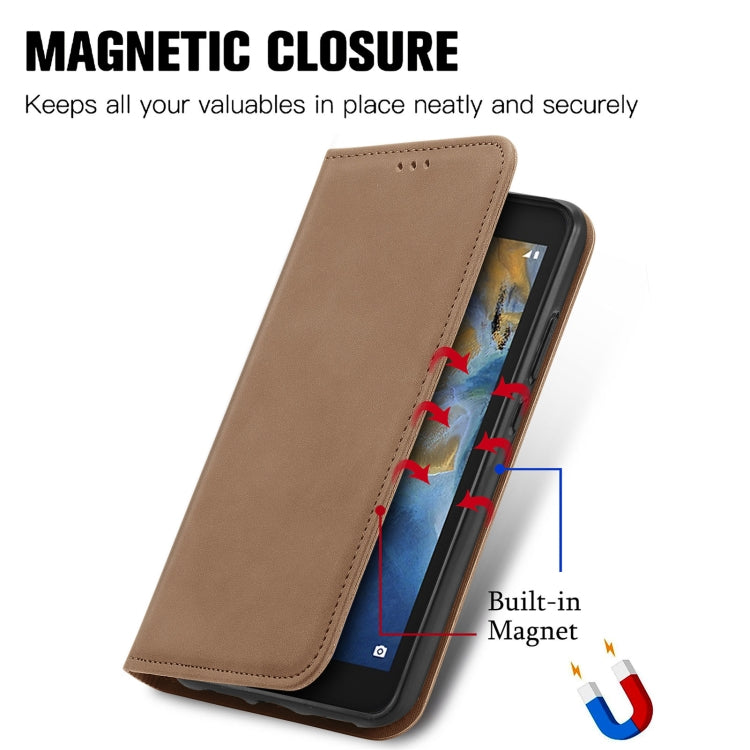 For ZTE Blade A31 Lite Retro Skin Feel Business Magnetic Horizontal Flip Leather Case With Holder & Card Slots & Wallet & Photo Frame