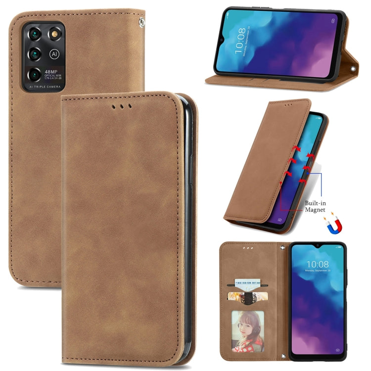 For ZTE V30 VITA Retro Skin Feel Business Magnetic Horizontal Flip Leather Case With Holder & Card Slots & Wallet & Photo Frame