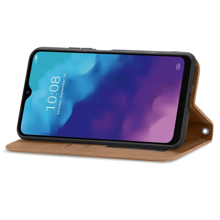 For ZTE V30 VITA Retro Skin Feel Business Magnetic Horizontal Flip Leather Case With Holder & Card Slots & Wallet & Photo Frame