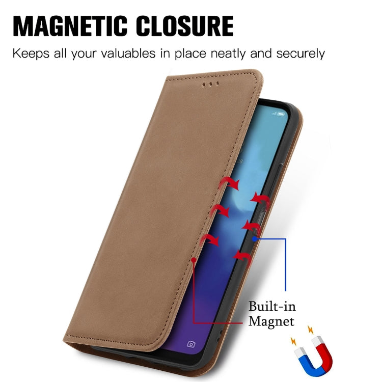 For ZTE V30 VITA Retro Skin Feel Business Magnetic Horizontal Flip Leather Case With Holder & Card Slots & Wallet & Photo Frame