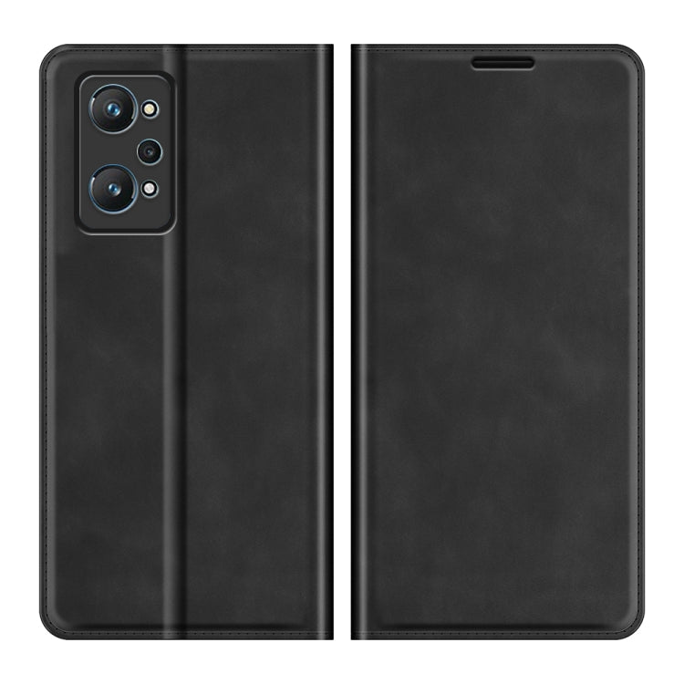 For OPPO Realme GT Neo2 Retro-skin Business Magnetic Suction Leather Case with Holder & Card Slots & Wallet