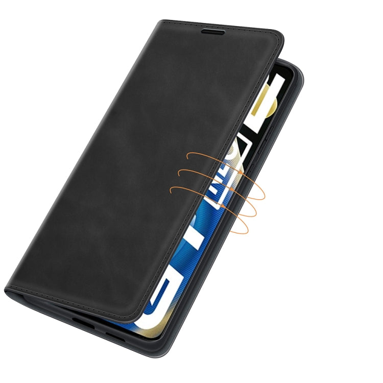 For OPPO Realme GT Neo2 Retro-skin Business Magnetic Suction Leather Case with Holder & Card Slots & Wallet