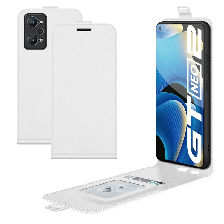 For OPPO Realme GT Neo2 R64 Texture Single Vertical Flip Leather Protective Case with Card Slots & Photo Frame