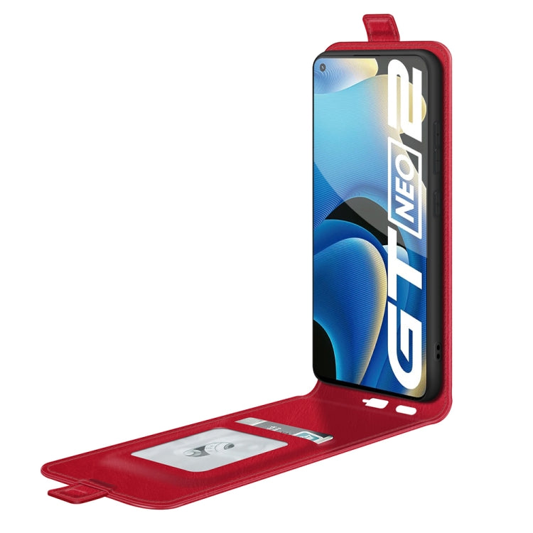 For OPPO Realme GT Neo2 R64 Texture Single Vertical Flip Leather Protective Case with Card Slots & Photo Frame