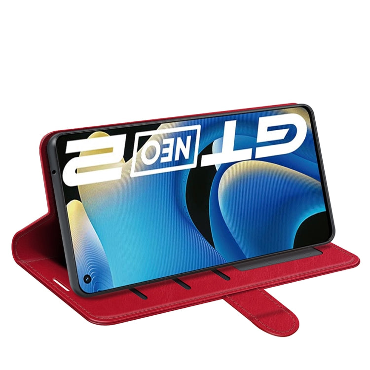 For OPPO Realme GT Neo2 R64 Texture Single Horizontal Flip Protective Case with Holder & Card Slots & Wallet& Photo Frame