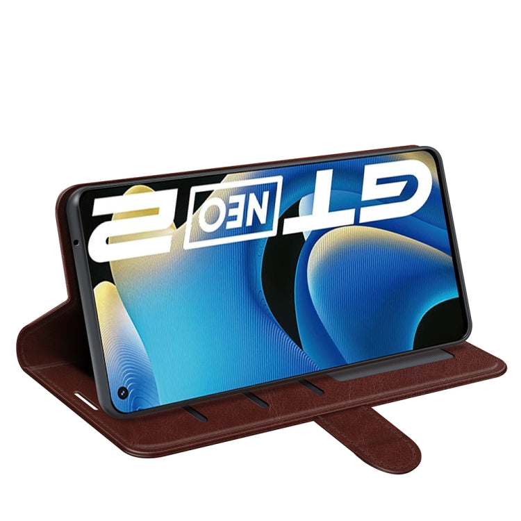 For OPPO Realme GT Neo2 R64 Texture Single Horizontal Flip Protective Case with Holder & Card Slots & Wallet& Photo Frame