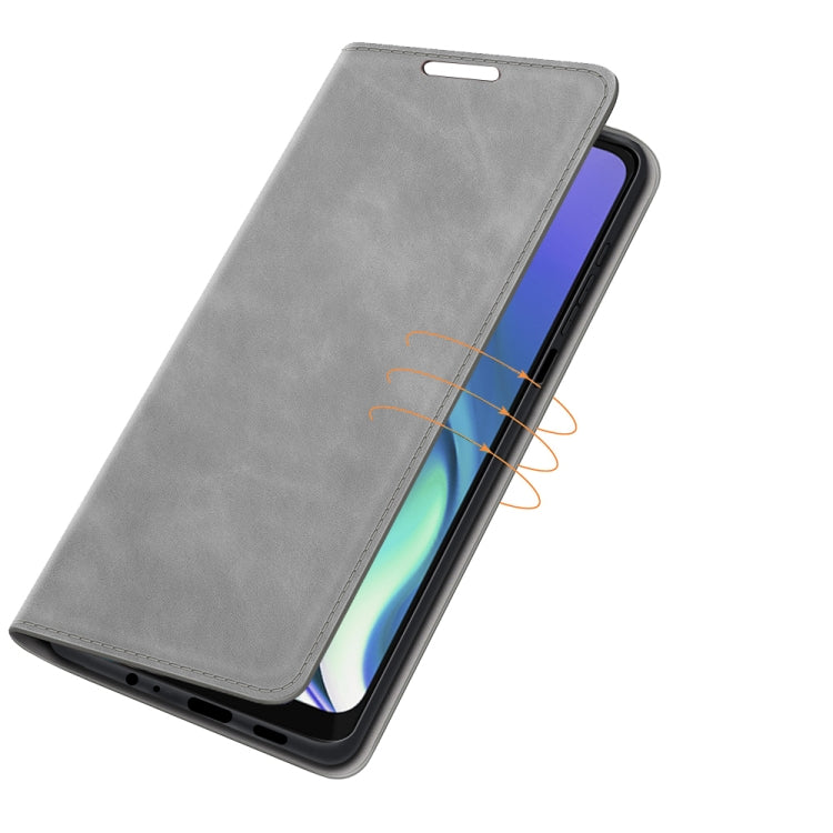 For Motorola Moto G50 5G Retro-skin Business Magnetic Suction Leather Case with Holder & Card Slots & Wallet