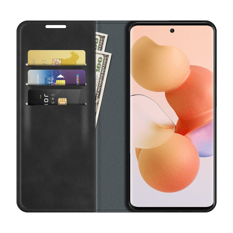 For Xiaomi Civi Retro-skin Magnetic Suction Leather Case with Holder & Card Slots & Wallet