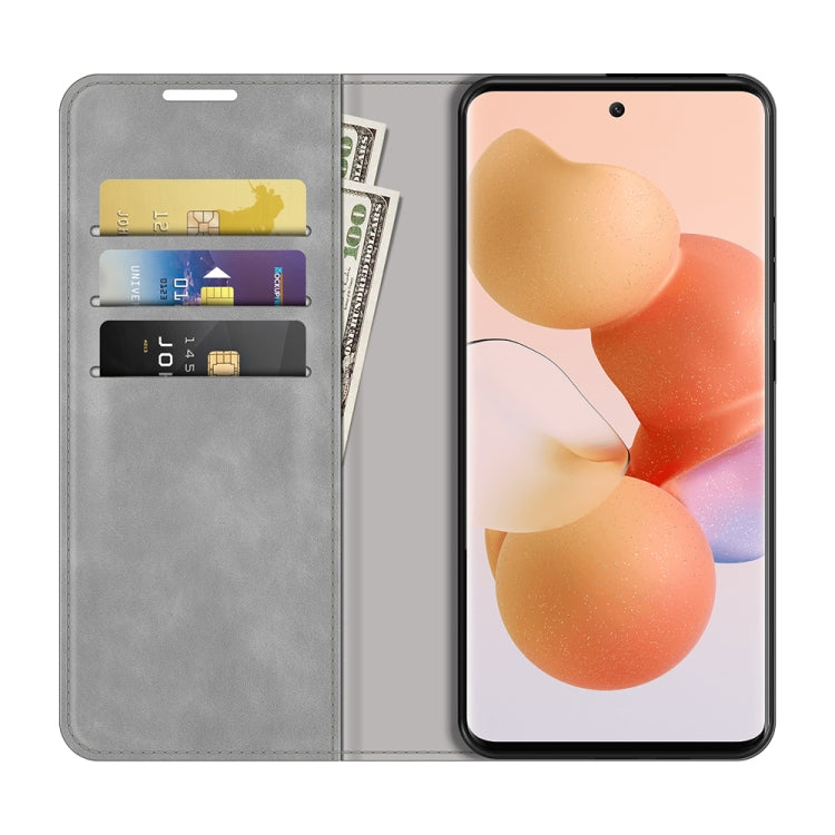 For Xiaomi Civi Retro-skin Magnetic Suction Leather Case with Holder & Card Slots & Wallet